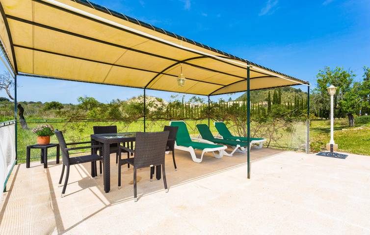 Apartment mit Meerblick, Terrasse, Pool und Küche - 2,5 km zum Strand Sa Marjal in Son Servera, Mallorca Osten