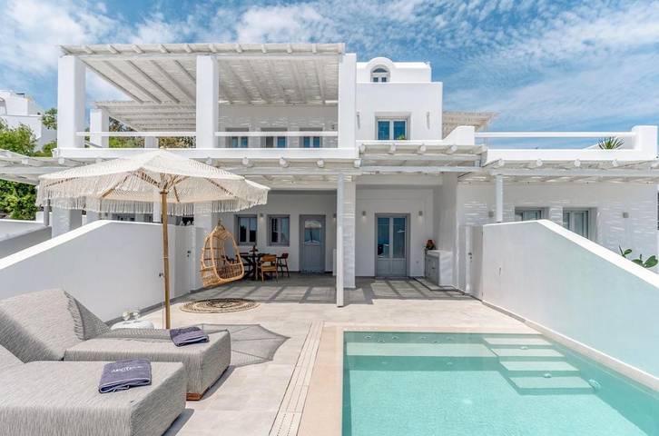 B&b voor 2 personen, met whirlpool en tuin op Santorini