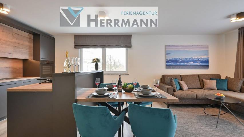 Ferienwohnung für 4 Personen, mit Balkon und Garten sowie Ausblick in Friedrichshafen, Region Bodensee-Oberschwaben
