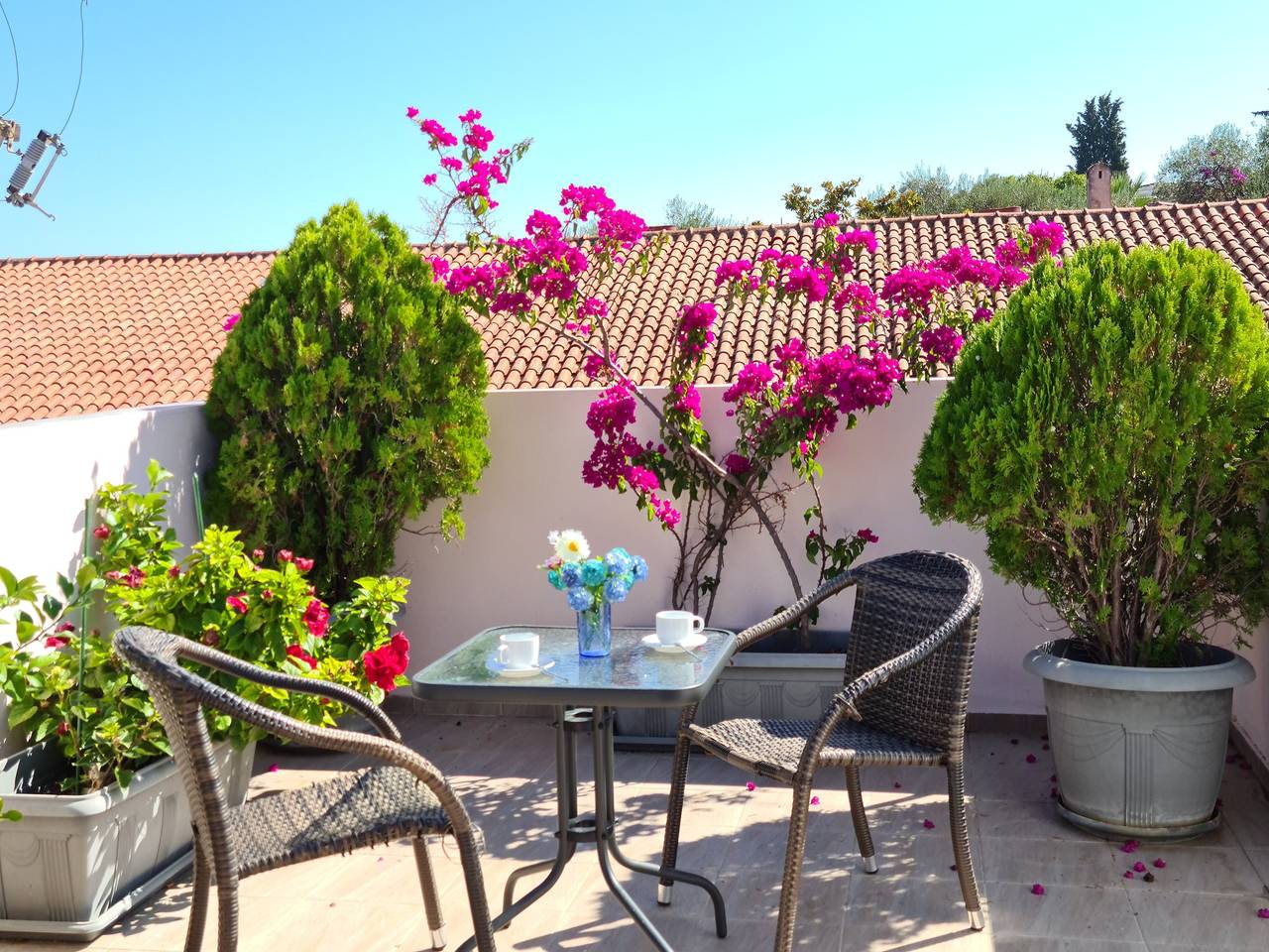 Hel studio-lejlighed, Studio for 2 personer med balkon in Benitses, Corfu, Korfu