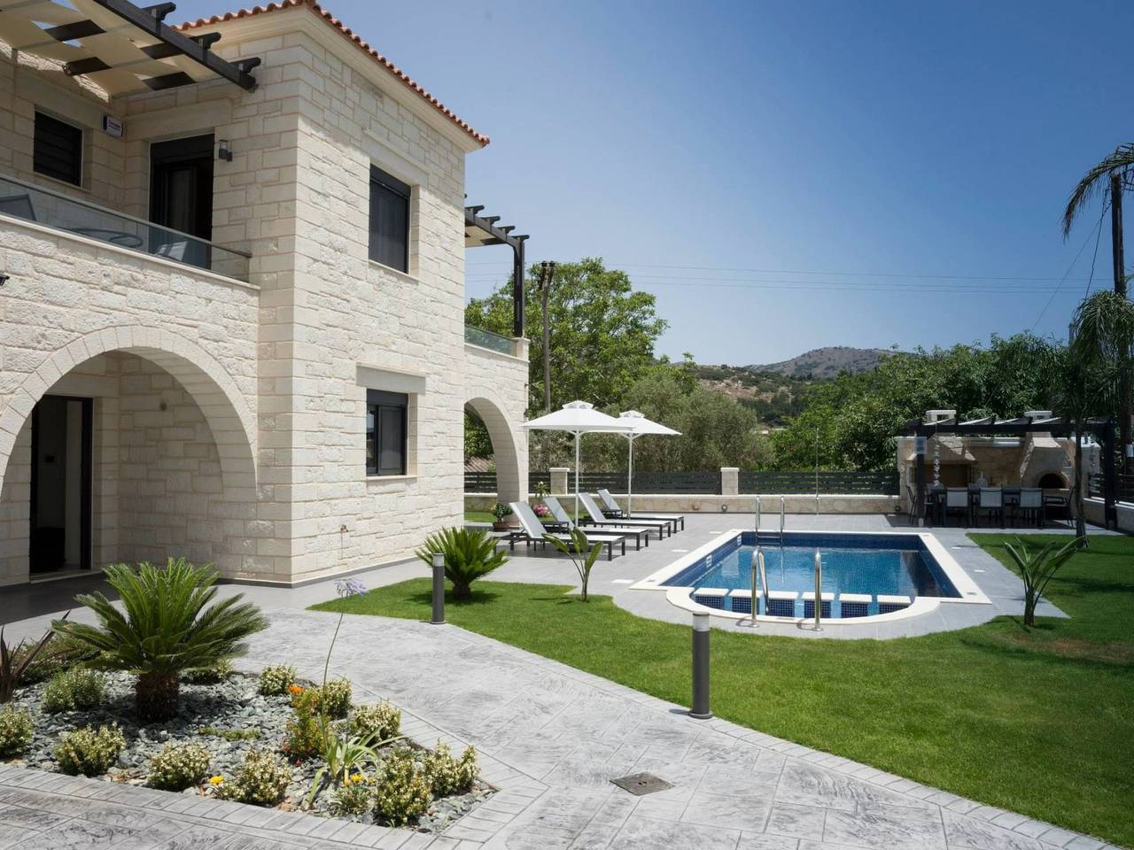 Villa am Strand mit Pool, Sauna und Barbecue in Almyrida, Vamos