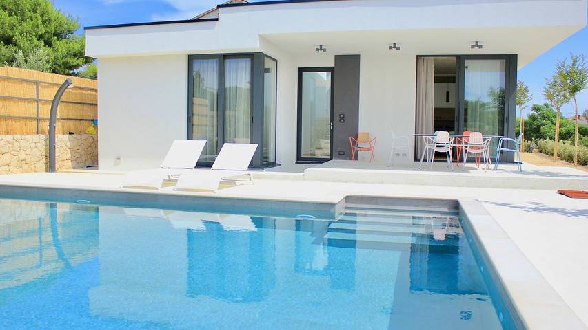 Ferienhaus mit Meerblick für 6 Personen, mit Pool und Terrasse in Barbat na Rabu