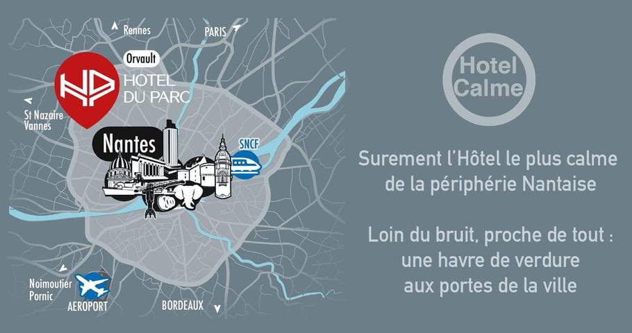 Hôtel pour 3 personnes, avec vue et jardin, animaux acceptés à Orvault - 3