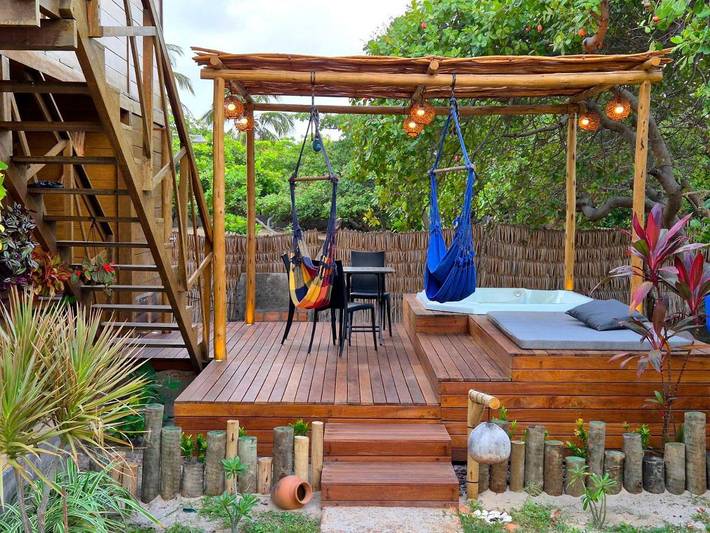 Maison de vacances pour 6 personnes, avec balcon ainsi que vue et vue sur le lac