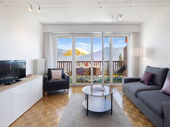 Gîte pour 4 personnes, avec balcon à Crans-Montana