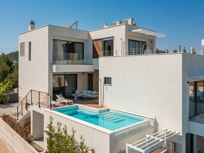 Villa pour 10 personnes, avec sauna ainsi que vue sur l’océan et balcon à Tisno - 4