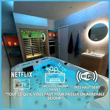 Gîte pour 4 personnes, avec jacuzzi ainsi que jardin et sauna à L'Isle-Adam