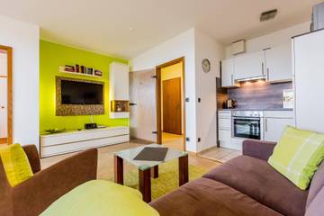 Ferienwohnung für 3 Personen, mit Meerblick und Sauna sowie Balkon, mit Haustier in Duhnen