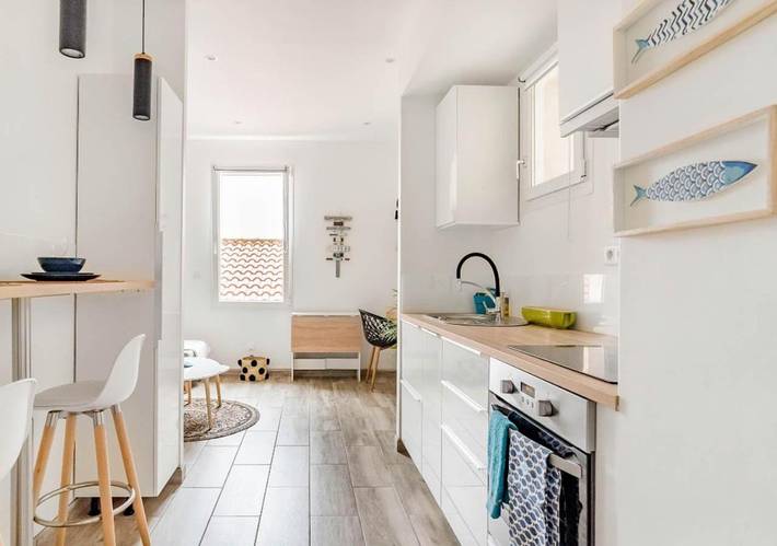 Gîte pour 4 personnes, avec terrasse et vue, animaux acceptés dans Port de l'Estaque