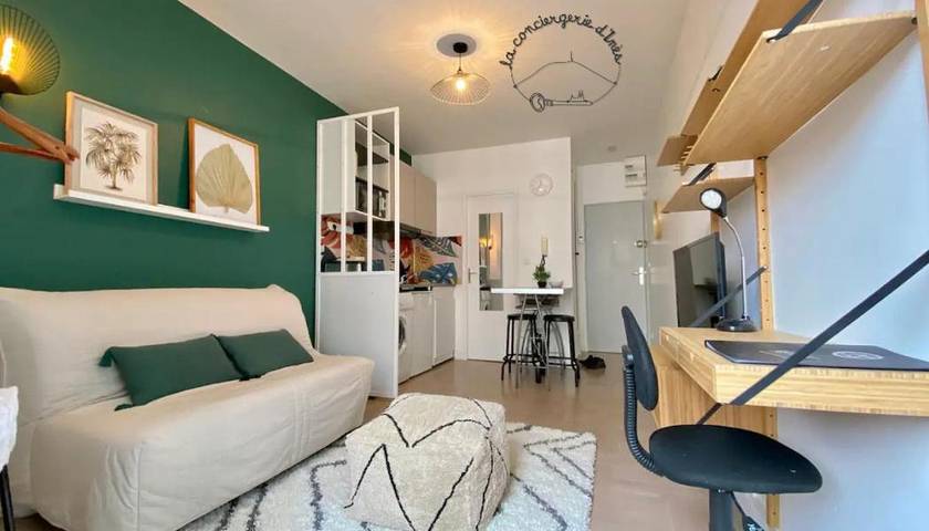 Gîte pour 2 personnes, avec balcon dans Gare De Clermont Ferrand