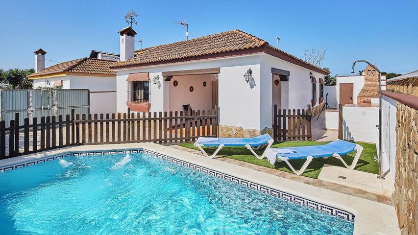 Villa pour 6 personnes, avec balcon/terrasse et piscine à Conil de la Frontera