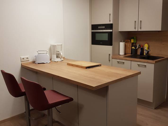 Ganze Ferienwohnung, Apartment Wachsenburgblick - Fewo mit komb.Wohn-Schlafraum, Küche,Bad mit Dusche+Wc und Wintergarten,Eg,54m² in Arnstadt, Thüringer Kernland