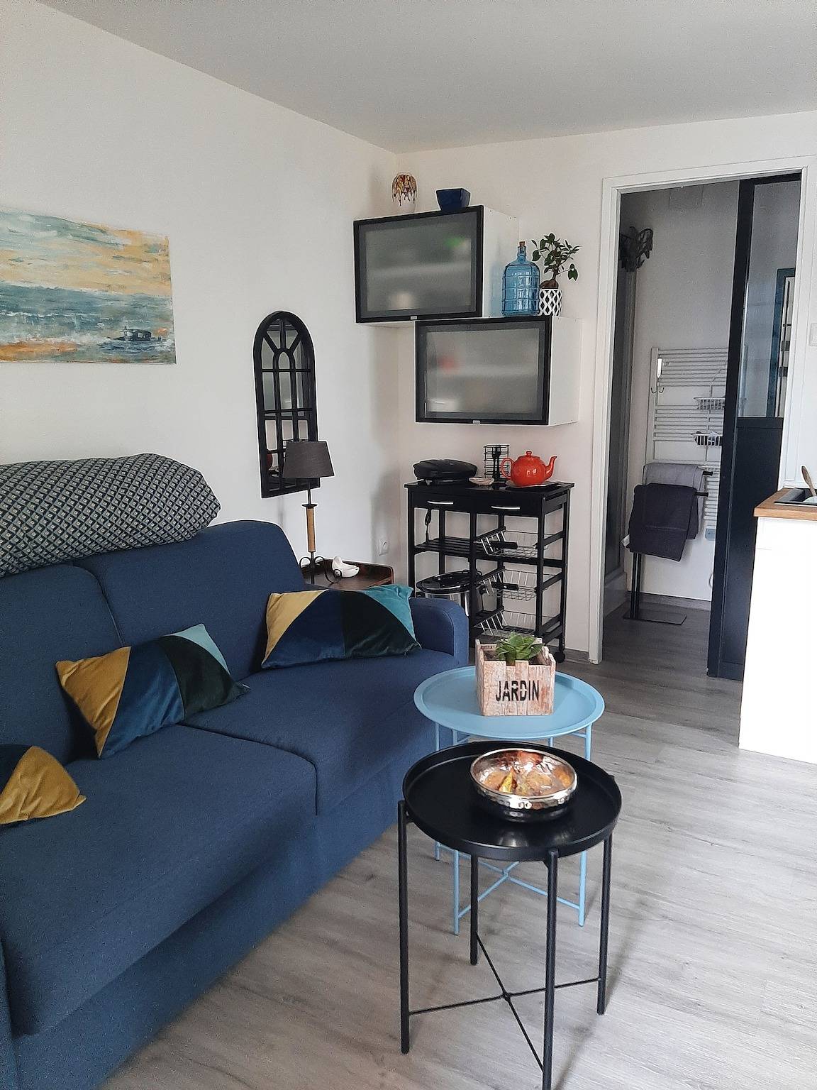 Estudio entero, Estudio «Le P'tit Bécot De Paimpol» con terraza privada, jardín privado y Wi-Fi in Paimpol, Côte de Goëlo