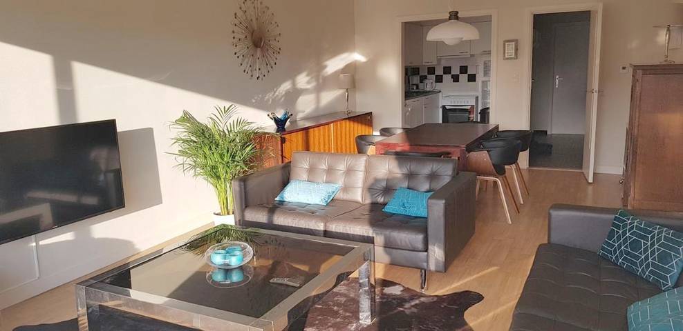 Ferienwohnung für 5 Personen, mit Kinderpool und Ausblick sowie Pool und Balkon in De Haan