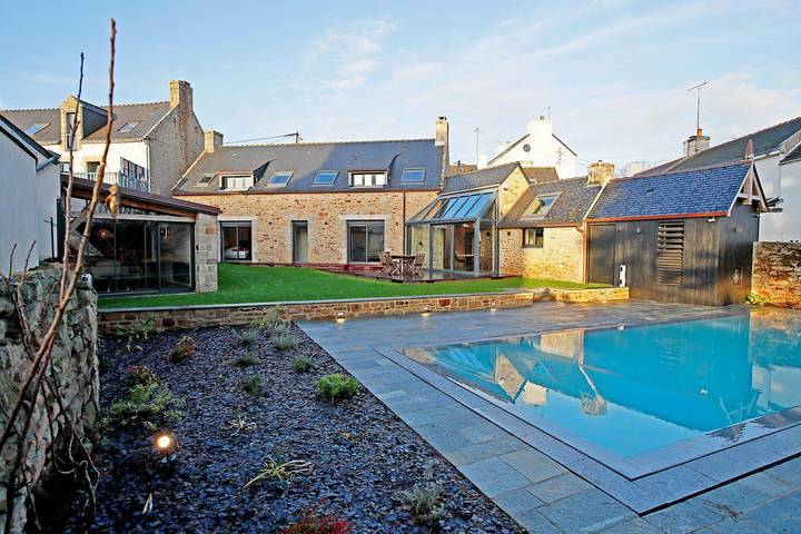 Maison de vacances pour 8 personnes, avec Terrasse et Jardin ainsi que Piscine et Vue à Larmor-Baden