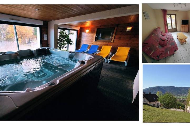 Gîte pour 4 personnes, avec jardin et terrasse ainsi que sauna et jacuzzi, animaux acceptés dans les Vosges