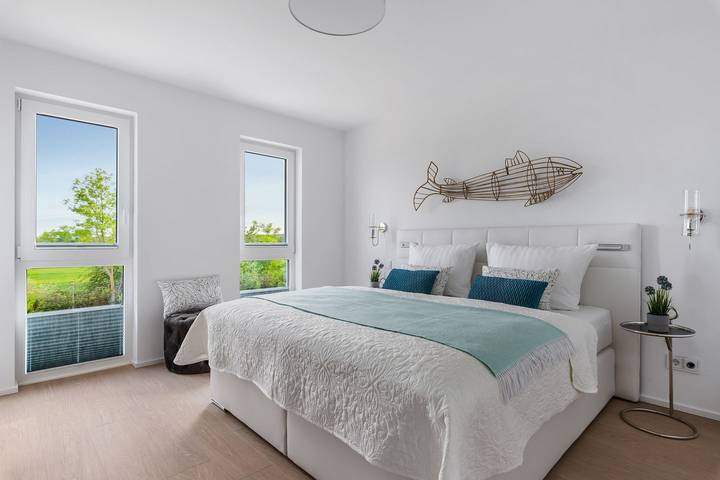 Ferienwohnung für 6 Personen, mit Balkon und Sauna sowie Ausblick, mit Haustier in Olpenitz - 3