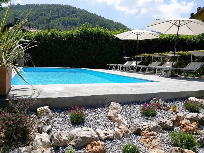 Casa vacanza per 6 persone, con Terrazza e Giardino nonché Piscina e Panorama a Bagni di Lucca