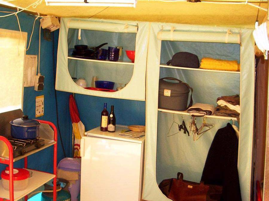 Camping Sites et Paysages - Beau Rivage  - Bungalow de lona 4 personas - Bengali - sin instalaciones sanitarias in Salles-Curan, Lago de Pareloup
