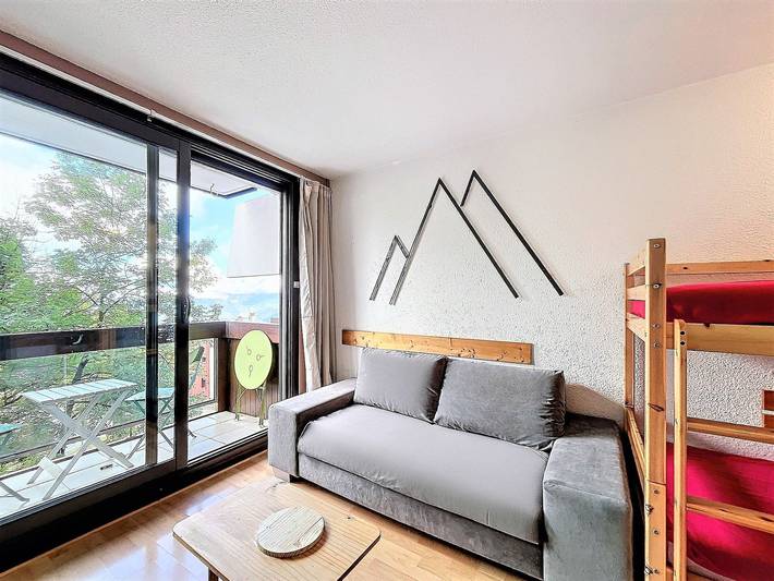 Estudio entero, Estudio Cómodo  para 4 Personas  Pie  de Pista Balcón in Le Corbier, Villarembert
