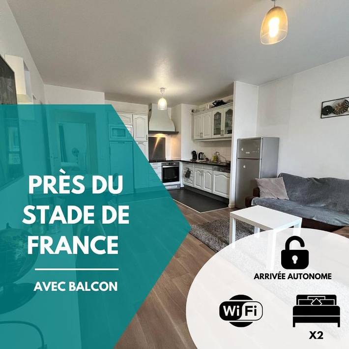 Gîte pour 4 personnes, avec balcon dans La Plaine Saint-Denis