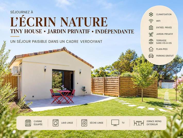 Location de vacances pour 2 personnes, avec Terrasse et Jardin à La Salvetat-Saint-Gilles