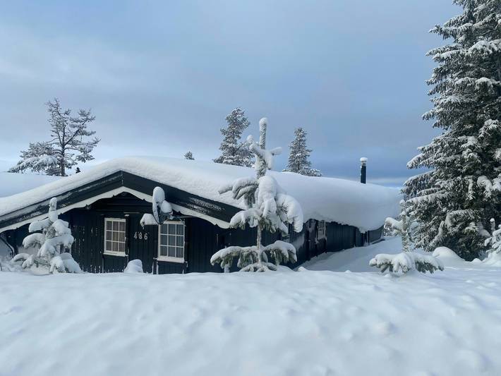 Fjellhytte ved Femunden med utsikt mot Sølen in Engerdal 