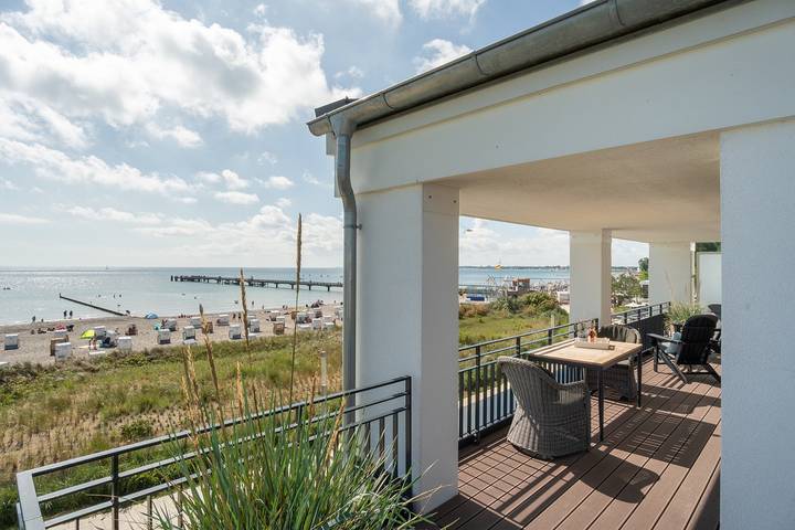Ferienwohnung für 3 Personen, mit Meerblick und Balkon sowie Sauna in Großenbrode