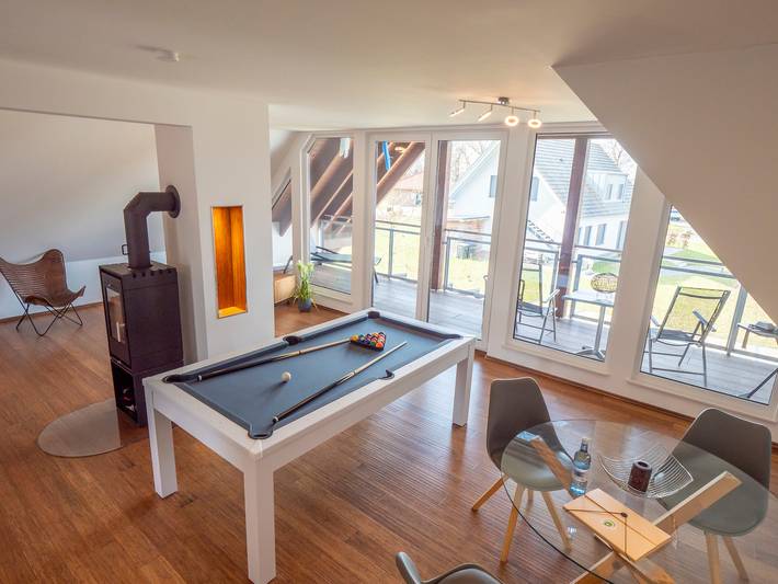 Ferienwohnung für 4 Personen, mit Balkon und Garten sowie Seeblick in Malchow