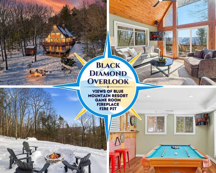 Vacation rental for 10 people, with yard and balcony, kid friendly in Pocono Mountains