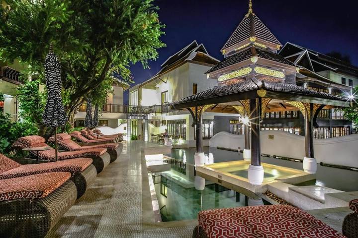 Apartamento para 4 personas, con piscina para niños y jardín además de vistas y piscina en Chiang Mai