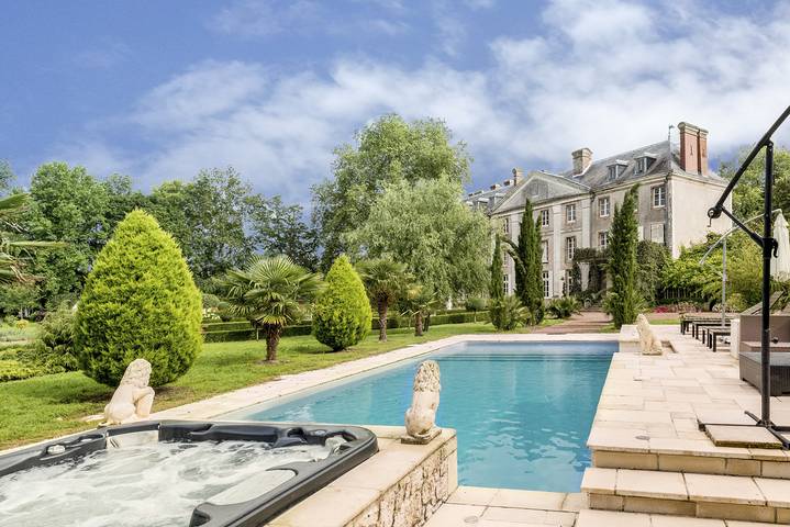 Castello per 17 persone, con Idromassaggio e Terrazza nonché Giardino e Sauna nella Valle della Loira