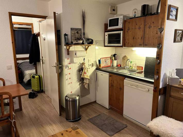 Ganze Wohnung, T2 Coquet mit schöner Aussicht in der Nähe des Super Venosc Sessellift in Vénosc, Les Deux Alpes