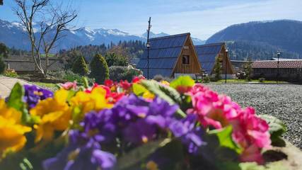 Camping für 4 Personen, mit Terrasse und Garten sowie Ausblick in Slowenien