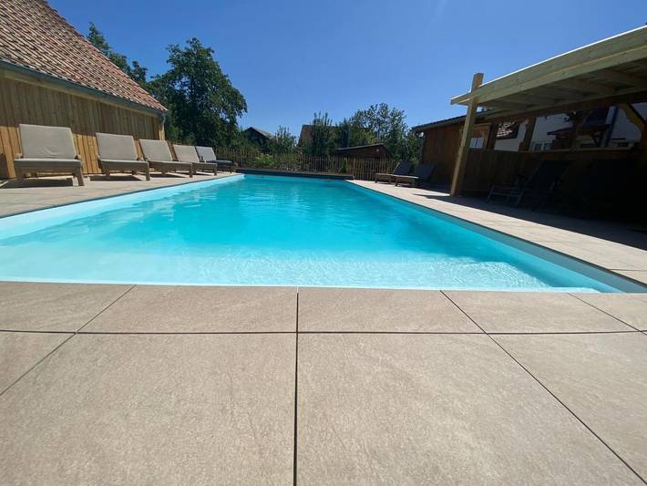 Gîte pour 12 personnes, avec Terrasse ainsi que Piscine et Vue dans Diebolsheim