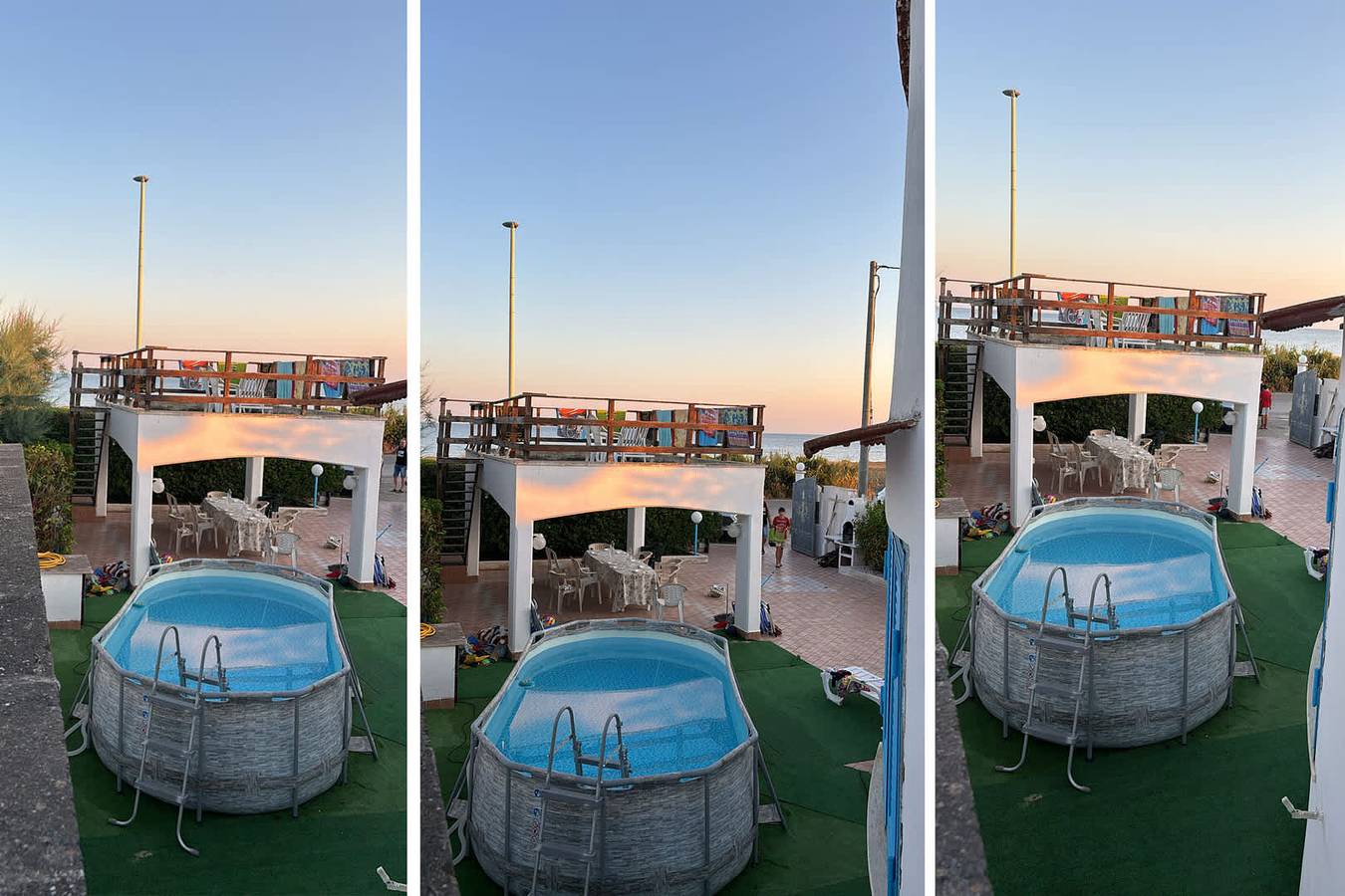 Villa Azzurra con piscina e con vista mare fronte Spiaggia Specchiarica di San Pietro in Bevagna in Specchiarica, Manduria
