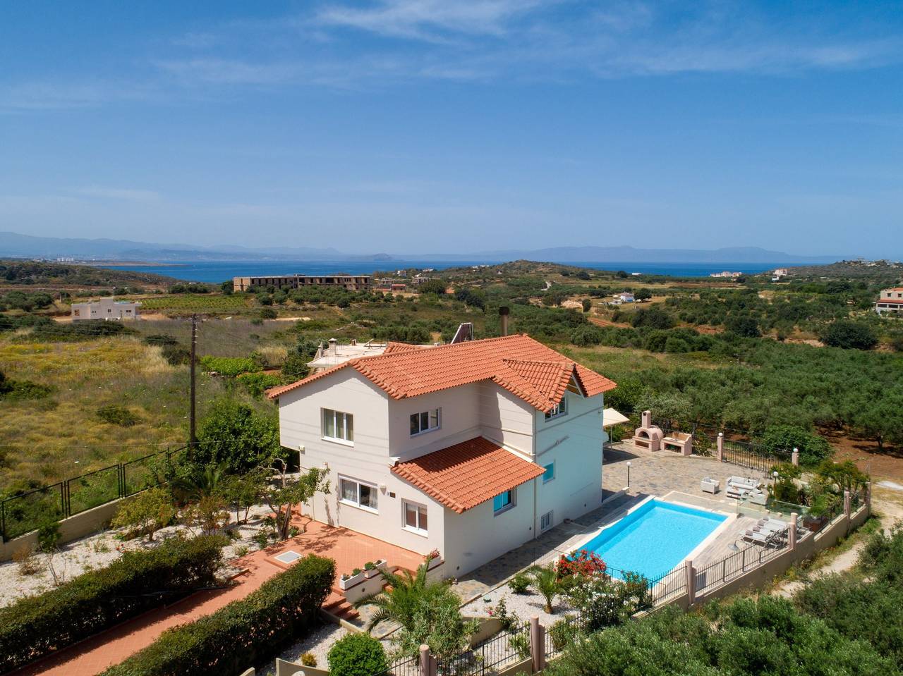 Villa für 9 Personen mit Meerblick in Chorafakia, Akrotiri (Chania)
