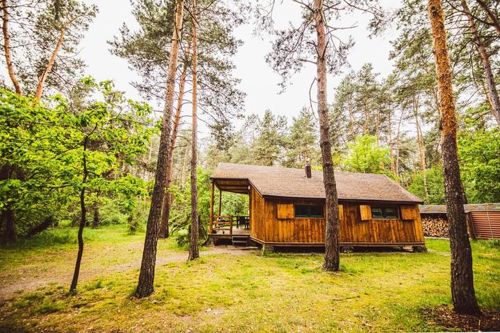 Domek letniskowy dla 6 osób, z ogród i widok, zwierzęta dozwolone w Mazowsze