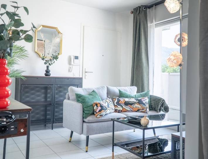 Appartement de vacances pour 2 personnes, avec Balcon et Terrasse ainsi que Jardin et Vue