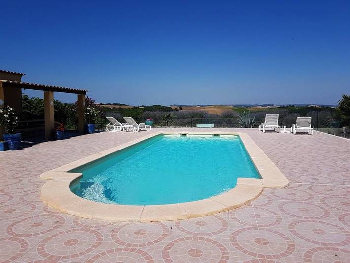 Maison de vacances pour 6 personnes, avec Terrasse et Jardin ainsi que Piscine et Vue