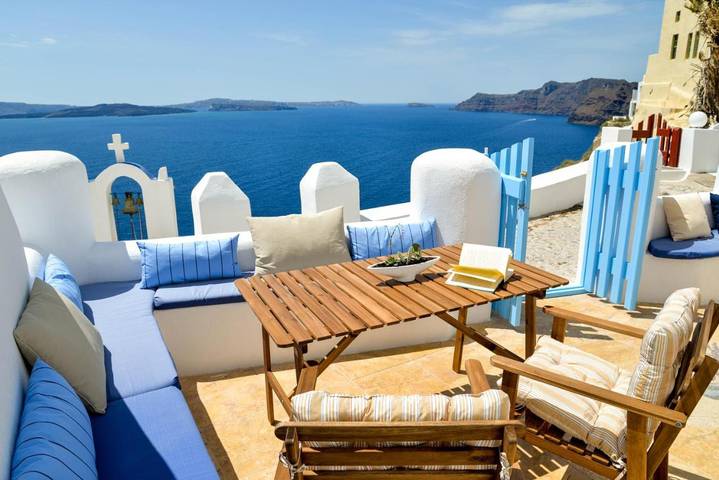 Villa voor 3 personen, met balkon en uitzicht op Santorini
