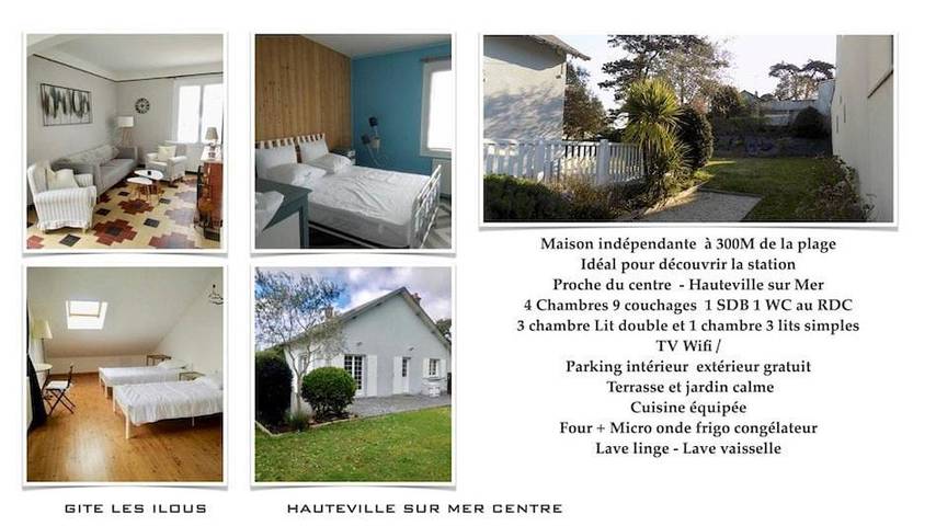 Maison de vacances pour 4 personnes, avec Terrasse ainsi que Jardin et Vue à Hauteville-sur-Mer