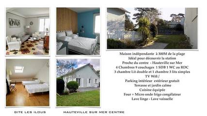 Gîte pour 6 personnes, avec jardin et vue, animaux acceptés dans Hauteville-sur-Mer - Plage