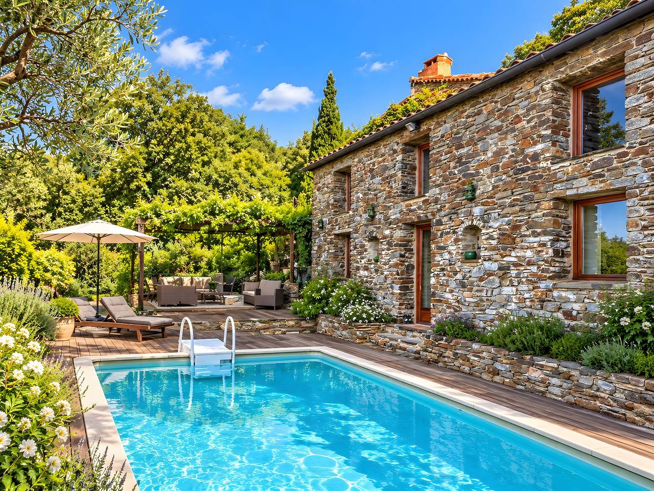 Villa "La Finca" avec piscine privée, terrasse privée et Wi-Fi in Montferrer, Région de Céret