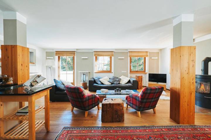 Ferienwohnung für 8 Personen, mit Balkon und Terrasse sowie Garten und Ausblick in La Villa - 4