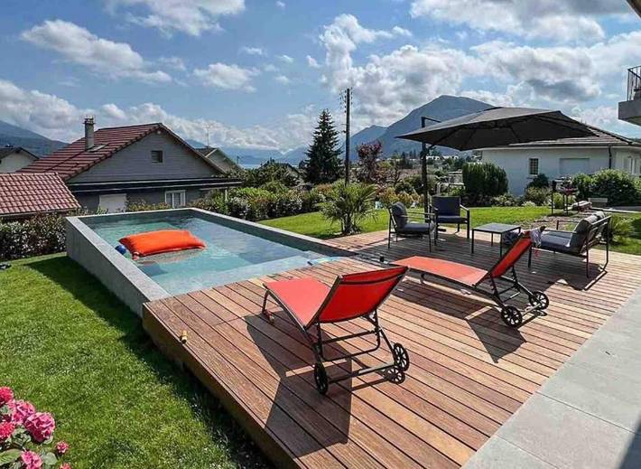 Location de vacances pour 6 personnes, avec Balcon ainsi que Terrasse et Piscine à Notre-Dame-de-Gravenchon
