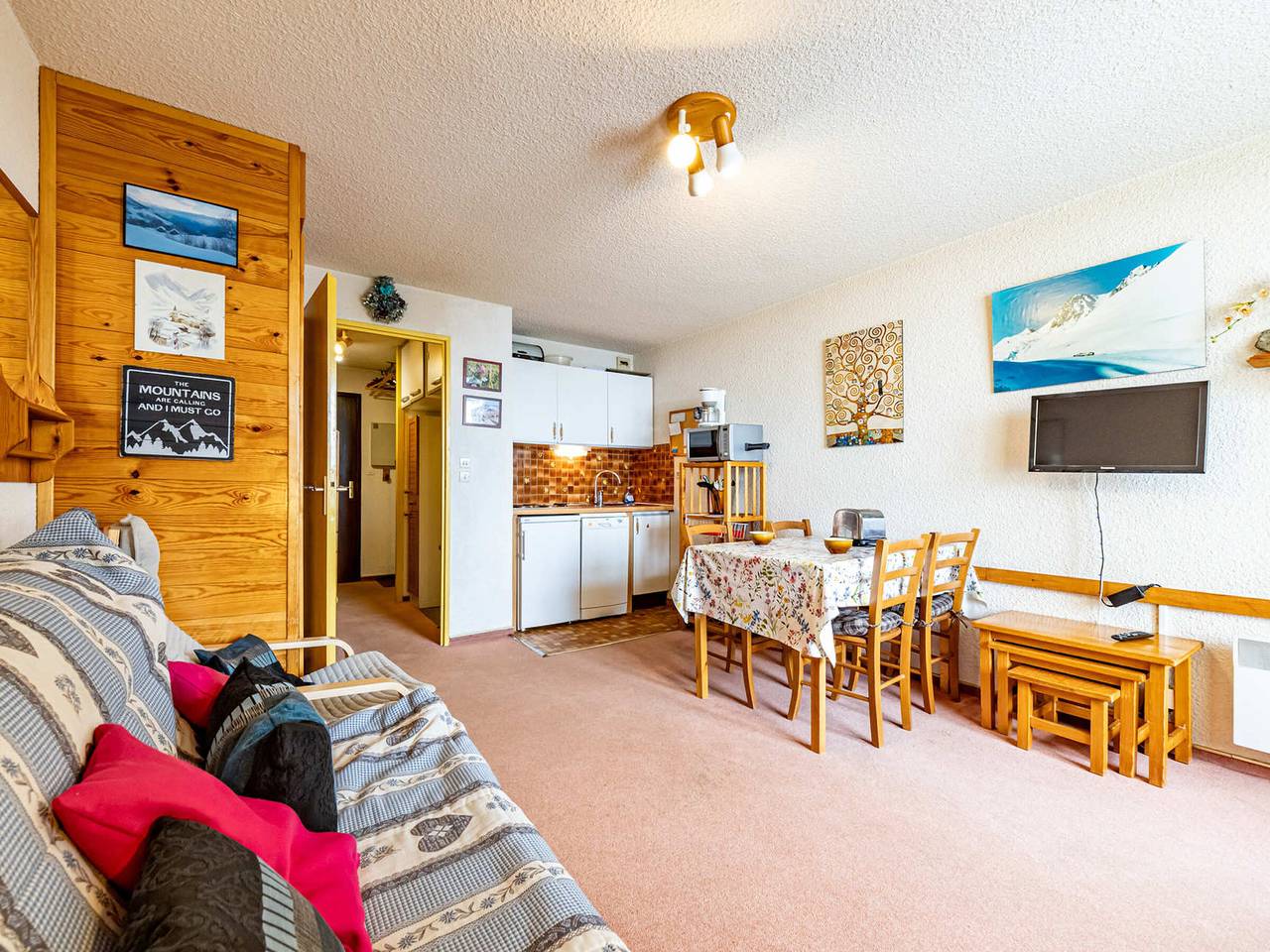 Ganzes Studio, Gemütliches Studio, Südbalkon, direkt an Pisten und Geschäften, 4 Pers. in Saint-François-Longchamp, Le Grand Domaine