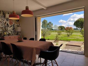Gîte pour 7 personnes, avec vue ainsi que jardin et piscine dans Cartelègue