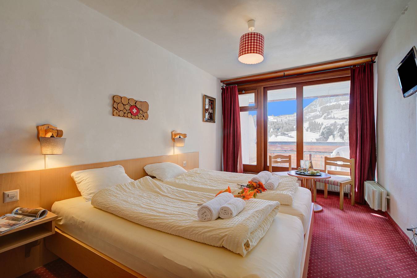 Hotel Relais Alpin Twin Room Ski In-Out 4 in Les Mosses, Ormont-Dessous