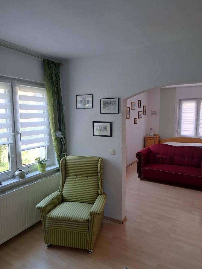 Ferienwohnung für 2 Personen, mit Terrasse und Garten sowie Ausblick in Ballenstedt